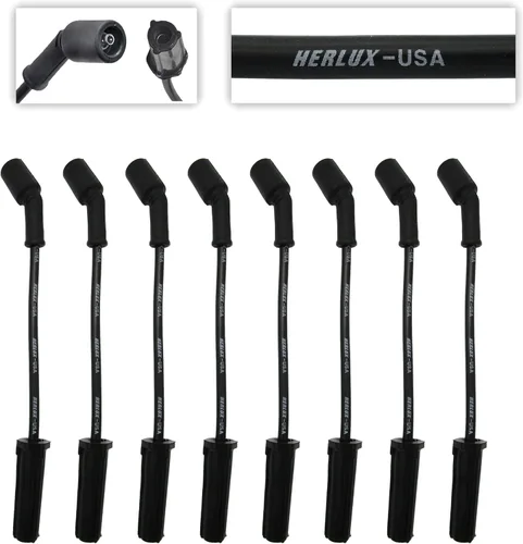 Vista 4 de Nuevas bujías ACDelco 41-962 (8) + (8) Herlux cableado con escudo de calor WGM48 para motores LS2 LS3 LS4 LS7