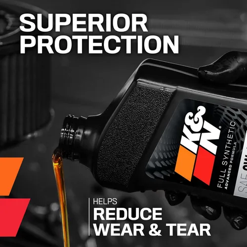Vista 4 de K&N Aceite de motor: 0W-20 Aceite de motor sintético: Protección Premium, Alto kilometraje, 1 cuarto de galón
