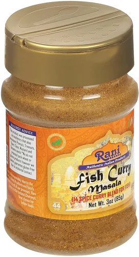 Vista 7 de Rani Fish Curry Masala (mezcla de curry de 14 especias para pescado) Tarro PET de 3 onzas (3.00 oz), tapa agitadora ~ Todo natural Vegano Apto
