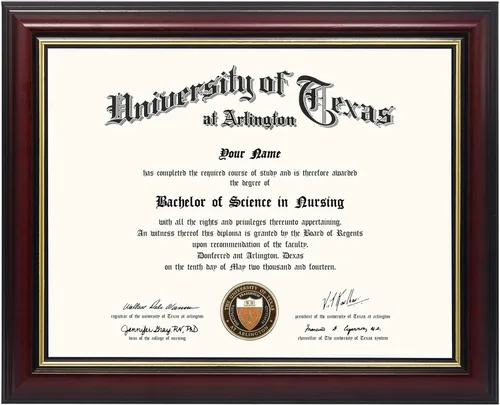 Vista 16 de GraduationMall Marco de diploma de certificado de 8.5 x 11, madera maciza y vidrio templado, acabado negro con ribete dorado