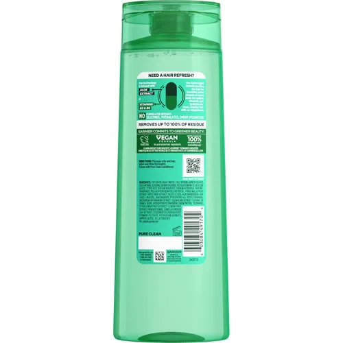Vista 2 de Garnier Fructis Pure Clean Champú purificador, sin silicona, 12.5 onzas líquidas, 1 unidad (el embalaje puede variar)
