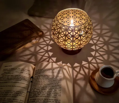Vista 8 de Portavelas OShadow (lanzador de sombras con patrones únicos), portavelas marroquíes para decoración de mesa de centro de mesa y candelabro, soporte