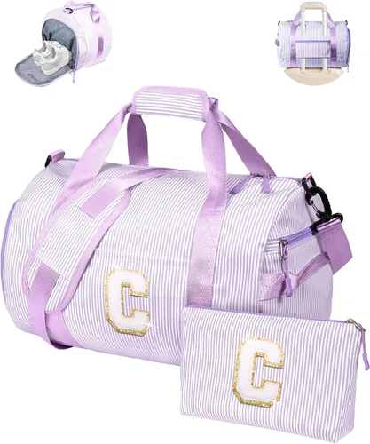 Vista 12 de Regalo para Adolescentes, Bolsa de Viaje para Niñas, Bolsas de Fin de Semana para Niños con Compartimento para Zapatos, Bolsa de Fin de Semana