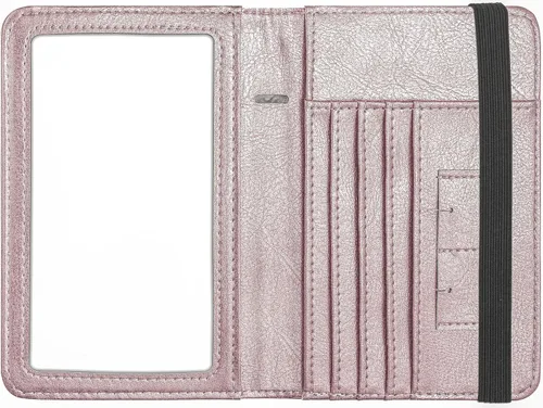 Vista 5 de Combo de portatarjetas de pasaporte y vacunación, funda con ranura para tarjeta de vacunación CDC, protector organizador de documentos de viaje