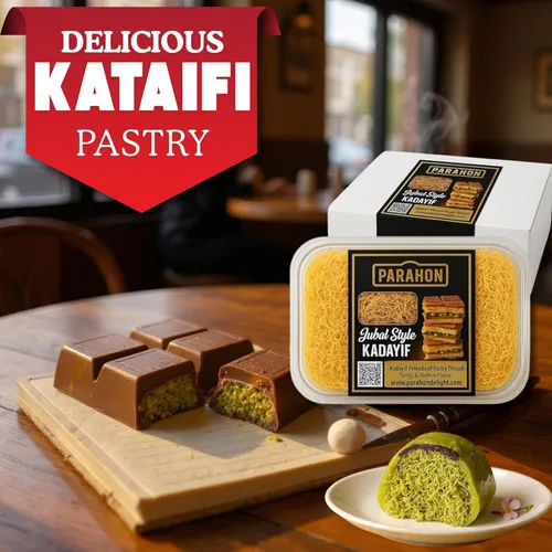 Vista 5 de Kataifi Masa de fillo rallada de 8.8 onzas - Kunafa Knafeh Kadayif Pastelería Kataifi - Ideal para postres de pistacho, receta viral de Dubai