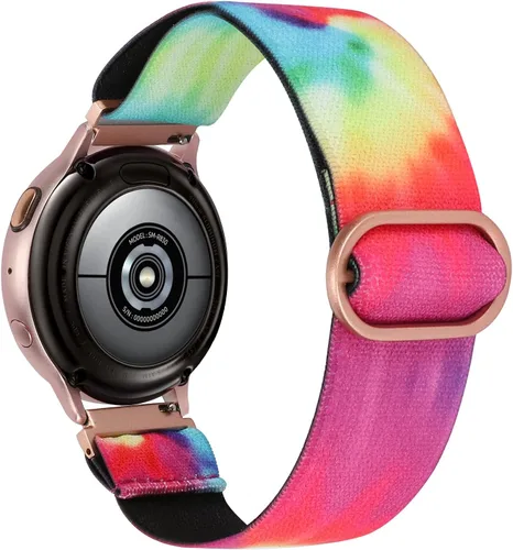 Vista 18 de TOYOUTHS Correa elástica de nylon de 20mm compatible con Samsung Galaxy Watch 7/6/5/4/FE/Active 2 de 40mm 44mm/Watch 6 Classic de 43/47mm/Watch 5
