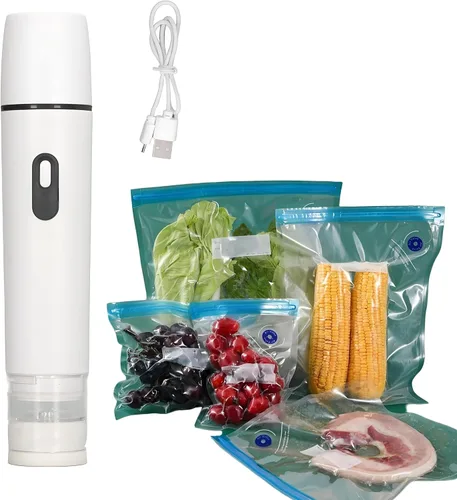 Vista 10 de Bomba de aire eléctrica Portátil de mano recargable selladora al vacío Máquina Bomba de aire de vacío (negro)