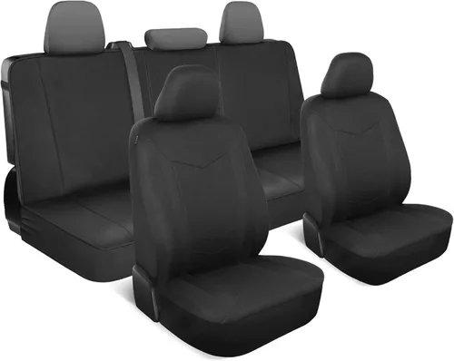 Vista 18 de Motor Trend SpillGuard 2 fundas de asiento gris carbón para automóviles y fundas de asiento para camiones – Fundas de asiento de coche impermeables