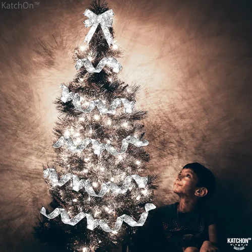 Vista 8 de Luces de cinta de Navidad para árbol, 33 pies, 100 luces LED a pilas, luces de hadas de cinta de Navidad, decoración de árbol de Navidad, luces