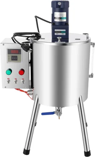 Vista 9 de Máquina de llenado de mezcla de agitación de calefacción automática comercial de 15L/4Gal, máquina de llenado de lápiz labial 110v 1500w
