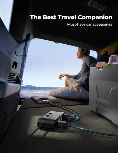 Vista 5 de 【Actualizado 2025】Adaptador de encendedor de 7 en 1, JOYROOM Adaptador de Cargador de Coche 179W con Carga PD30W (Cable de 3.3 pies), Divisor
