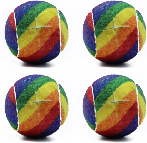 Vista 25 de Magicorange 4 pelotas de tenis precortadas para patas de muebles y protección del suelo, almohadillas de fieltro resistentes y duraderas