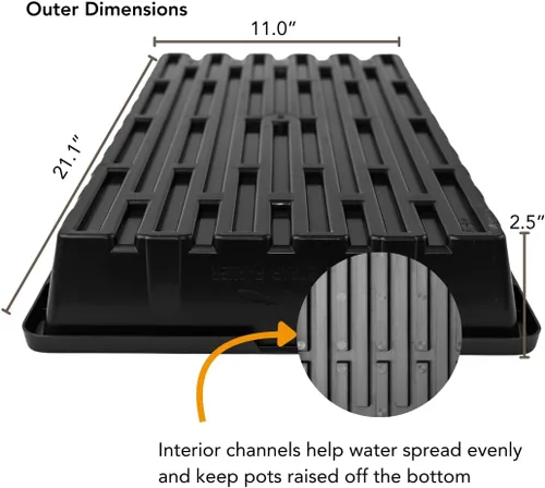 Vista 5 de Bootstrap Farmer 1020 - Bandejas de 10 unidades, sin orificios, de alta resistencia, para inicio de semillas, germinación de plantas, bandejas