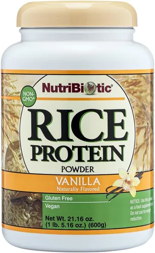 Vista 5 de NutriBiotic Proteína de arroz con chocolate, 3 libras (3.0 lbs) Proteína cruda baja en carbohidratos, vegetariana y apta para dieta cetogénica
