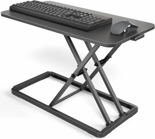 VIVO DESK-V024A - Elevador de teclado y mouse de 24 pulgadas, escritorio para computadora portátil de altura ajustable, para estaciones de trabajo