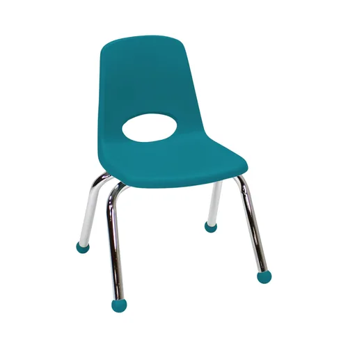 Vista 40 de FDP 11559-SD - Silla escolar apilable de 16 pulgadas, asiento apilable para estudiantes con patas de acero cromado y deslizadores de bolas
