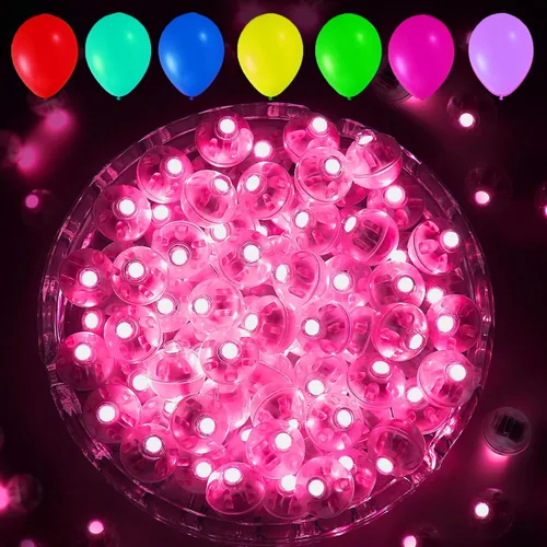 Vista 20 de Aogist 50 PIEZAS Luz Colgante LED Blanca Cálida para Globos, Mini Lámpara de Bola Redonda Pequeña para Linternas de Papel, Globos de Vidrio