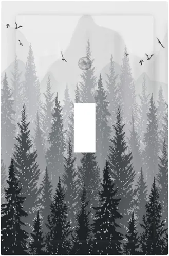 Vista 109 de Cubierta de Interruptor de Luz de Estilo Boho Vintage de los 70 Sol Arcoíris Champiñón Floral Rocker Individual 1 Gang Cubierta de Enchufe