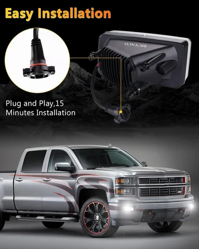 Vista 4 de BICYACO Luces antiniebla LED 5202 con bombillas compatibles con Silverado 1500 2500 3500 2008-2014/Avalanche 2007-2011/Suburban 2007-2014/Tahoe