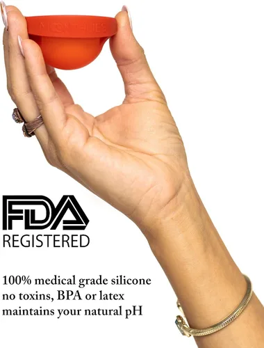 Vista 3 de MOONTHLIES Disco menstrual reutilizable Disco de período con vástago de bucle de extracción Alternativa a las copas menstruales para flujos