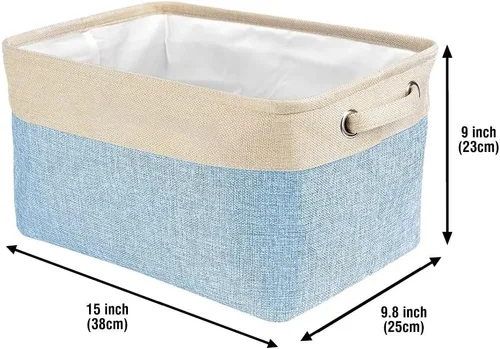 Vista 6 de Cesta de almacenamiento plegable personalizada con un bonito perro Bulldog francés, plegable de tela resistente, cubo de almacenamiento