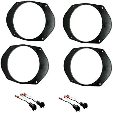 2 pares de altavoces estéreo de 5 1/4 pulgadas + 6 pulgadas para altavoces estéreo de automóvil + arnés de cables - Hecho para Ford: 1999-2014