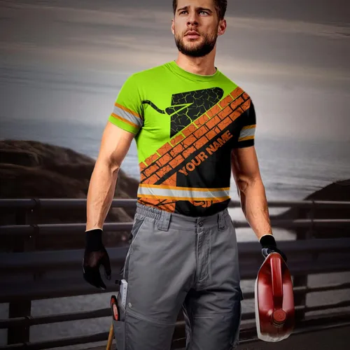 Vista 5 de Matedecor Sudadera con capucha de alta visibilidad para hombre, ropa de trabajo de seguridad Hi Vis con diseño reflectante