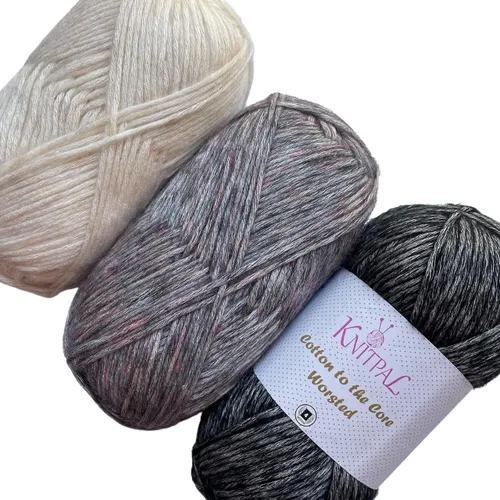 Vista 21 de Hilo de estambre de algodón puro para crochet de Cotton to The Core, paquete de 3 (598,6 metros / 300 g), patrones gratis, apto para principiantes