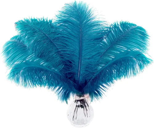 Vista 36 de Soarer Plumas de avestruz beige a granel, 30 piezas de 8 a 10 pulgadas para centros de mesa de boda, decoración del hogar y manualidades (beige)