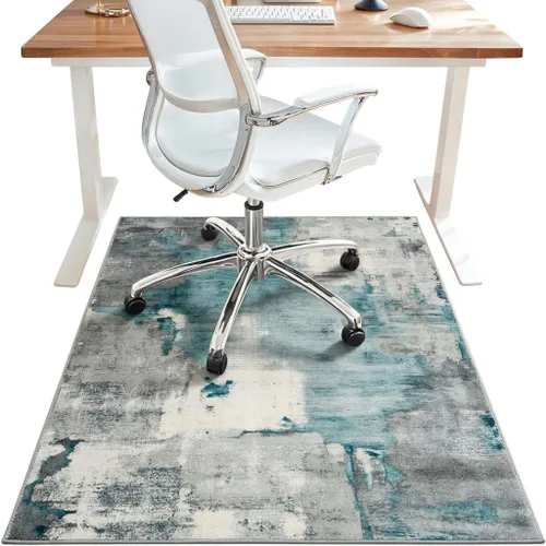 Vista 58 de Tapete para silla de oficina de 30 x 48 pulgadas para suelo de baldosas de madera dura, protector de alfombra debajo del escritorio para silla