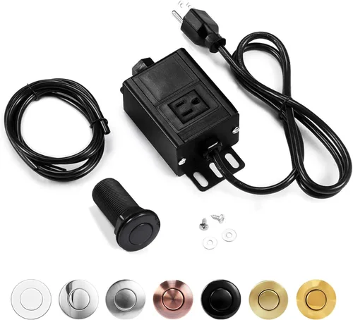 Vista 17 de CLEESINK - Kit de interruptor de aire para la parte superior del fregadero para eliminación de basura (2.5 pulgadas, negro)