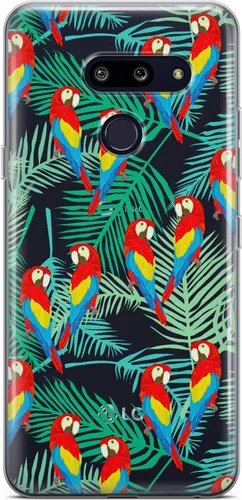 Vista 8 de Mertak Funda transparente para teléfono compatible con LG G8 ThinQ Velvet V60 V50 V40 V35 Plus G7 Plus G7 Funda de diseño flexible rosa delgada