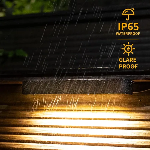 Vista 4 de Gardenreet Luz LED Hardscape de 3 pulgadas, luces de muro de contención, 12V AC/DC Pavimentadora Luz de paso, Carcasa de aluminio fundido, Fuente