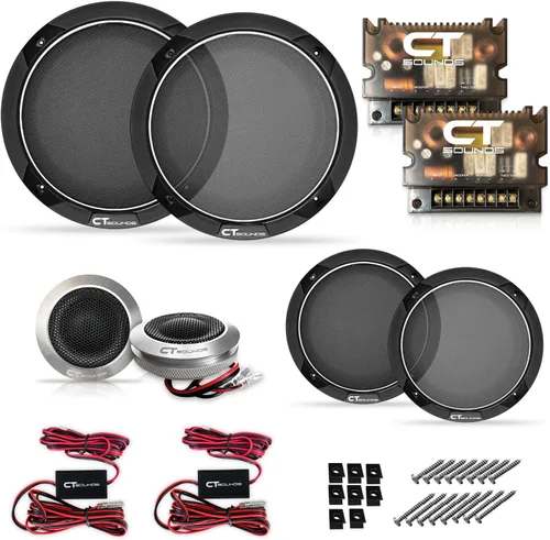 Vista 6 de CT Sounds Meso Juego de altavoces de componentes de 3 vías de 6.5 pulgadas de 500 vatios para automóvil de primera calidad