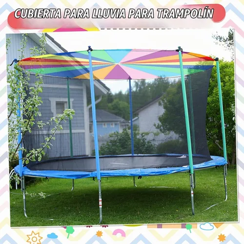 Vista 6 de Arrowbash Juega paracaídas, gran paracaídas arcoíris con asas, tienda de campaña de juguete multicolor cooperativa, juegos de juego en grupo