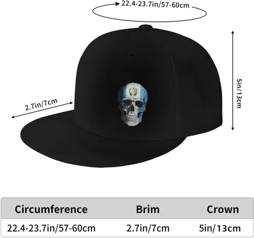 Vista 7 de Gorra de béisbol ajustable con diseño de calavera de Guatemala, gorra de béisbol para hombre, gorra de béisbol