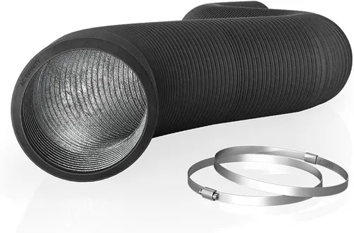 Vista 8 de AC Infinity Conducto de aluminio flexible de 4 pulgadas, protección resistente de cuatro capas, 25 pies de largo para calefacción, refrigeración