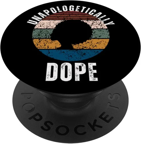 Vista 6 de Unapologetically Dope Black Pride Melanin African American PopSockets MagSafe PopGrip for iPhone