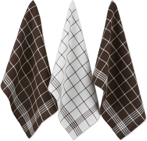 J&M Home Fashions - Toalla de cocina de algodón con bucles de punto gofre