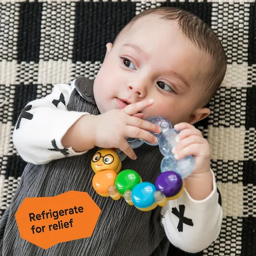 Vista 3 de Baby Einstein Teether-Pillar Rattle and Chill - Juguete para dentición, a partir de 3 meses