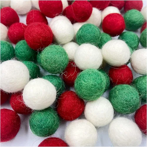 Vista 7 de Pompón de fieltro bolas 0.8 in 80pc lana Bunting decoración del hogar DIY bola de fieltro personalizada fiesta guirnalda