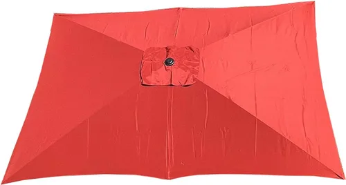 BELLRINO Toldo rectangular de repuesto para paraguas de 10 x 6.5 pies con 6 varillas (solo toldo)