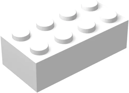 Ladrillos blancos clásicos a granel, ladrillo blanco 2x4, ladrillos de construcción planos 500 piezas, compatible con piezas y piezas de Lego: