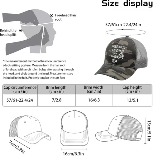 Vista 4 de devor Gorra If You Don't Like Tacos I'm Nacho Type Dad Hat, Funny Hat para mujer
