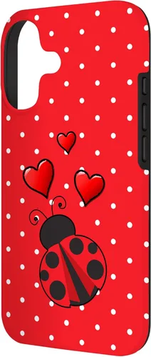Vista 2 de Ladybug - Carcasa para iPhone 17, diseño de lunares rojos y blancos