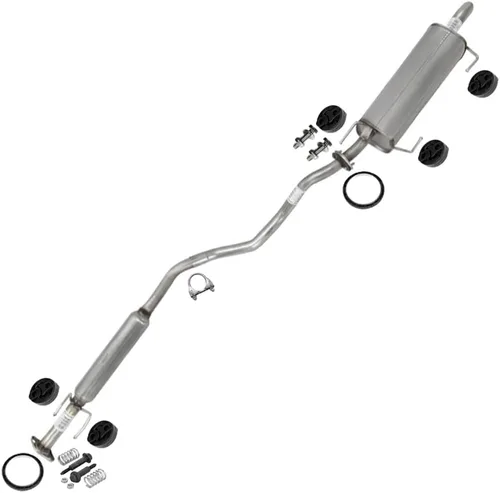 Northeastern Exhaust | Kit de sistema de escape de silenciador de tubo de resonador de acero inoxidable compatible con Nissan Versa 2007-2011 1.8L |