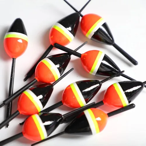 Vista 5 de 10 unids/lote Pesca Bobber Corcho Flotadores Pesca Iluminado Balsa Boya Madera 0.07 oz/3.1 in Larga Cola Pesca Flotteur Peche