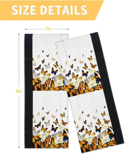 Vista 6 de Juego de 2 fundas para manijas de puerta de refrigerador con mosca marrón para lavavajillas, microondas, horno, nevera, estufa, electrodomésticos