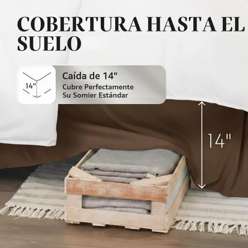 Vista 2 de Falda de cama Linen Market - Microfibra ultra suave - Ajuste fácil con caída a medida de 14 pulgadas - Calidad de hotel, resistente al encogimiento