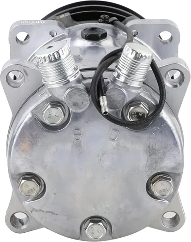 Vista 4 de Compresor universal del A/C con 2PK embrague SD 507 estilo 5H11 R134a V correa 12V